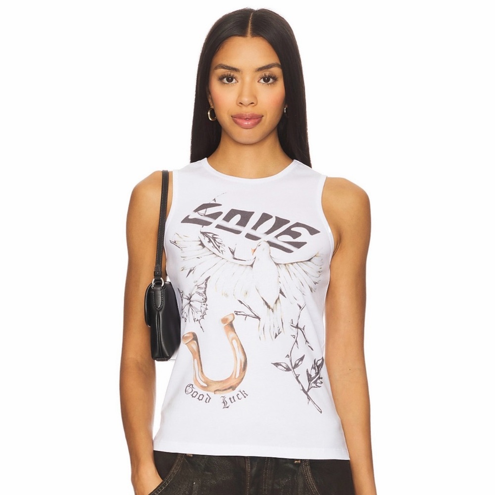 NWT, REVOLVE x Juliet Johnstone “Good Luck” Tank Top